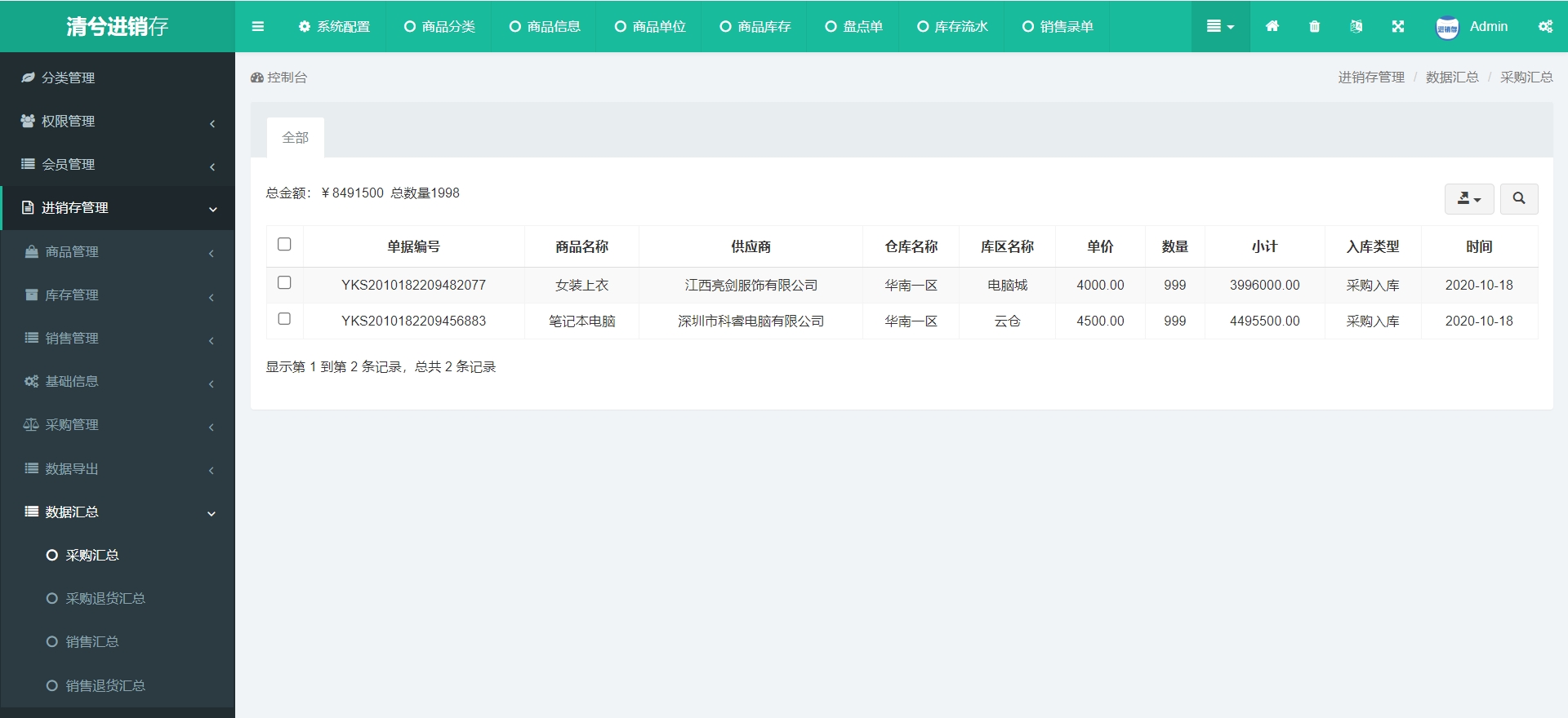PHP云进销存系统ERP销售库存仓库员工管理系统 ERP 第11张-创石科技案例